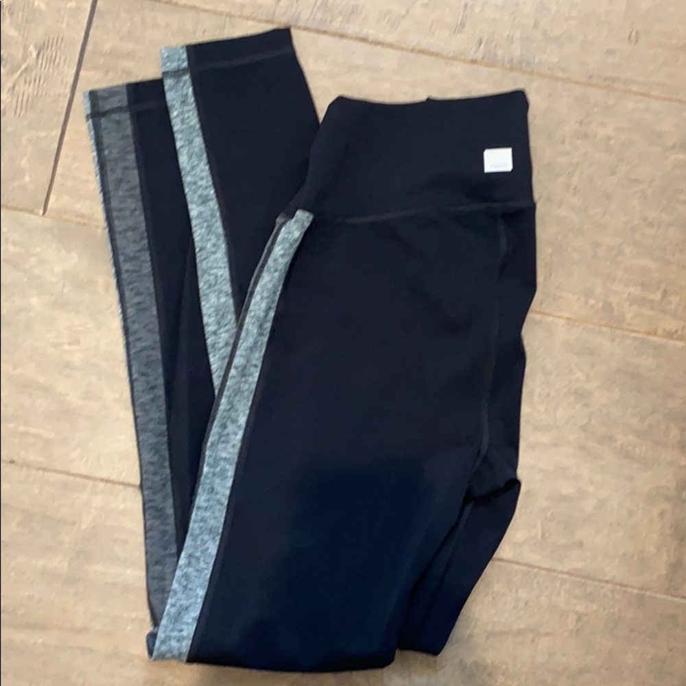 Vuori Black Striped Leggings